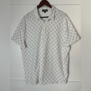 Express White Patterned Men's Shirt size XL in great condition